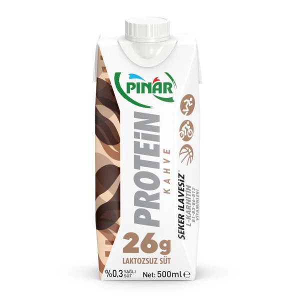 Pınar Protein Kahveli Laktozsuz Süt 500 Ml