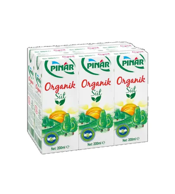 Pınar Organik Süt 200 Ml X 6 Adet