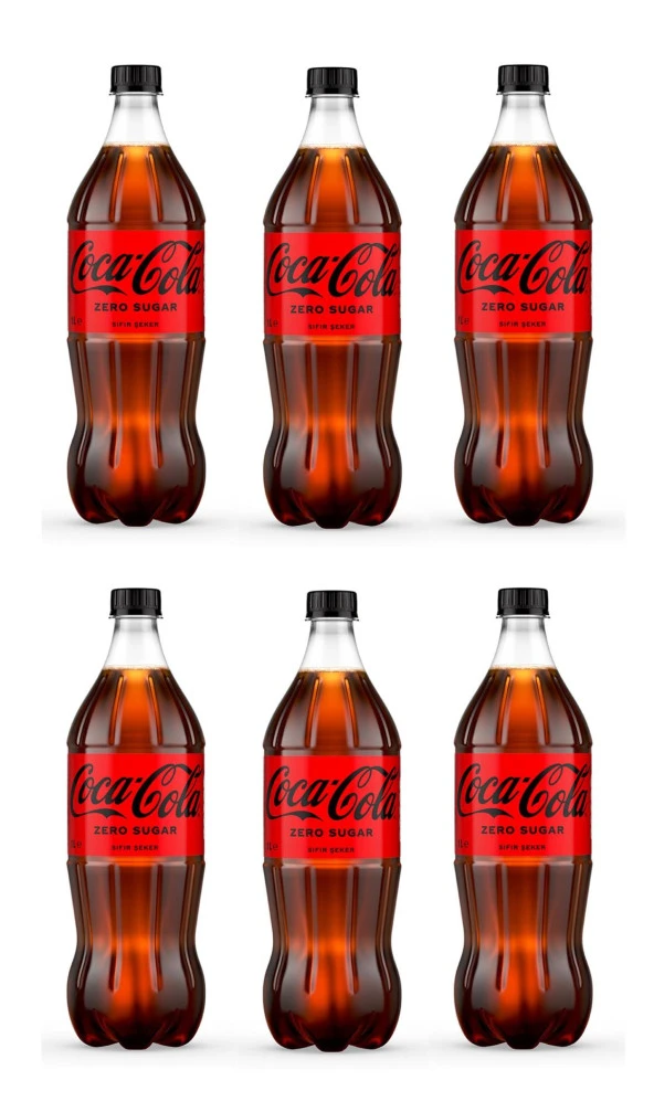 Coca Cola Kola Zero Sugar 1 Lt X 6 Adet