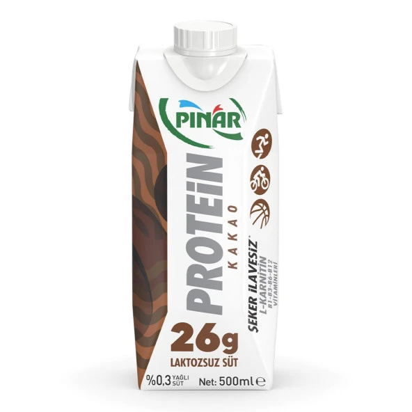 Pınar Protein Kakaolu Laktozsuz Süt 500 Ml