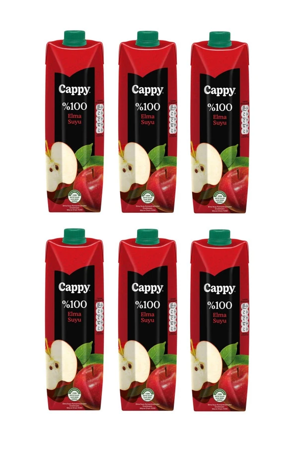 Cappy %100 Elma Suyu 1 Lt X 6 Adet