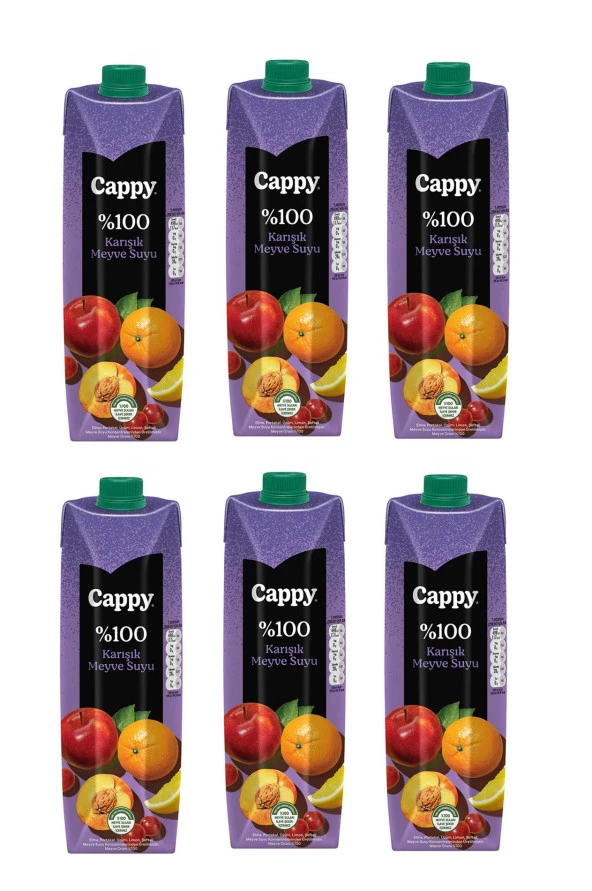 Cappy %100 Karışık Meyve Suyu 1 Lt X 6 Adet