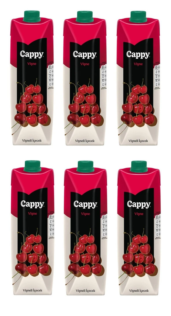 Cappy Bahçe Vişne Nektarı 1 Lt X 6 Adet