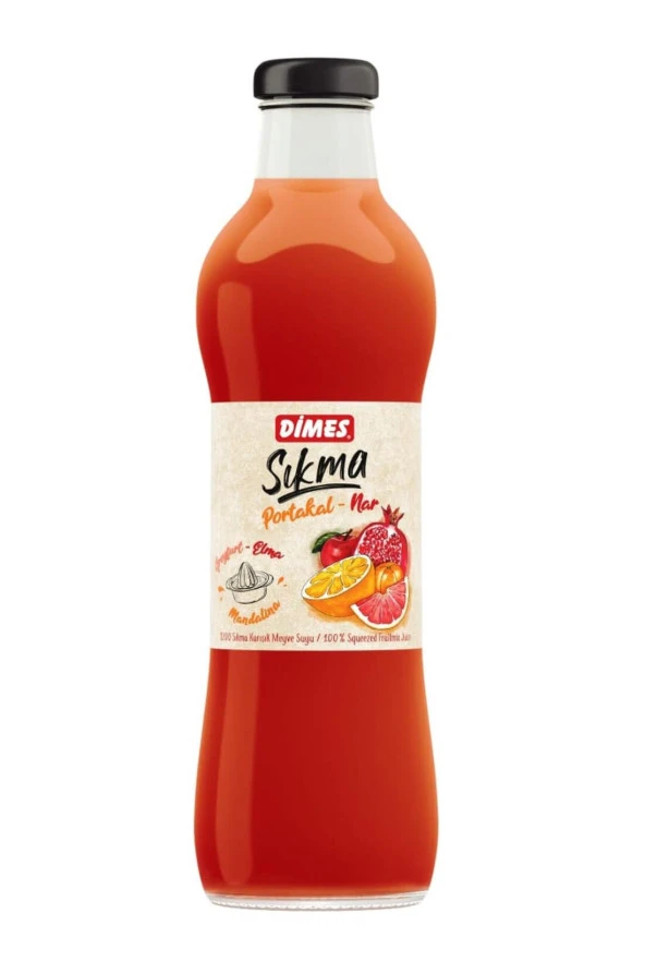 Dimes Sıkma %100 Portakal - Nar Suyu 700 Ml
