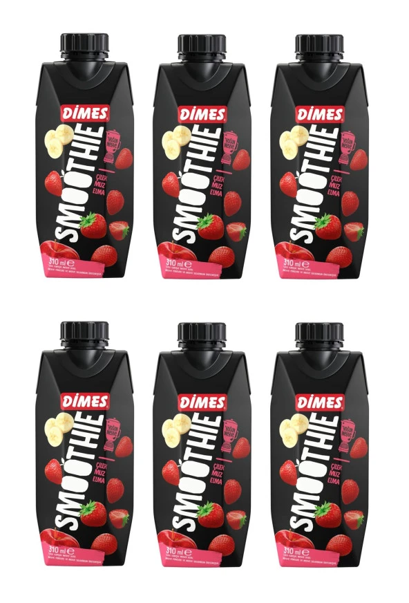 Dimes Smoothie Çilek Muz Elma 310 Ml X 6 Adet