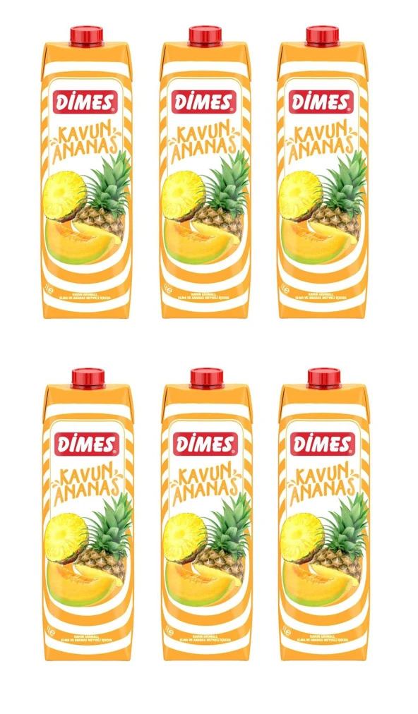 Dimes Kavun Ananas İçeceği 1 Lt X 6 Adet