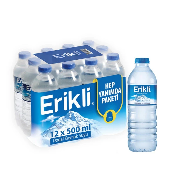 Erikli Doğal Kaynak Suyu 500 Ml X 12 Adet