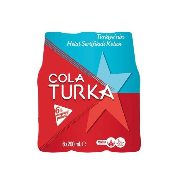 Cola Turka Kola Cam 200 Ml X 6 Adet