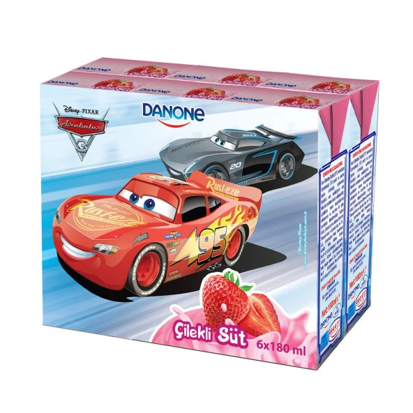 Danone Disney Çilekli Süt 180 Ml X 6 Adet