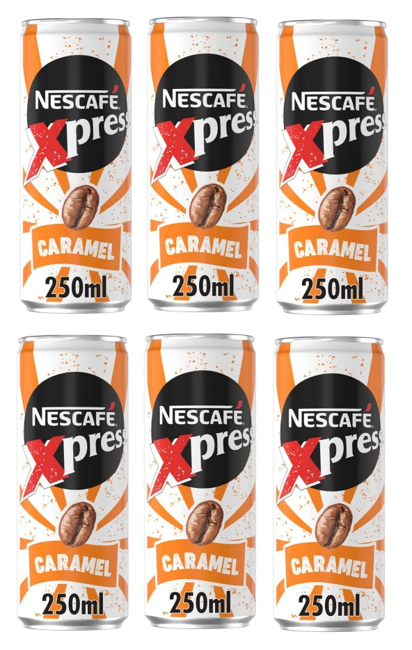 Nescafe Xpress Caramel Aromalı Soğuk Kahve 250 Ml X 6 Adet