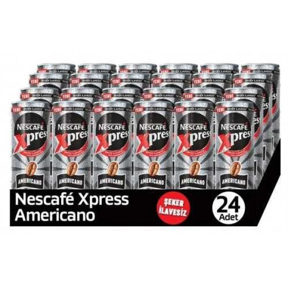 Nescafe Xpress Americano Şekersiz Soğuk Kahve 250 Ml X 24 Adet