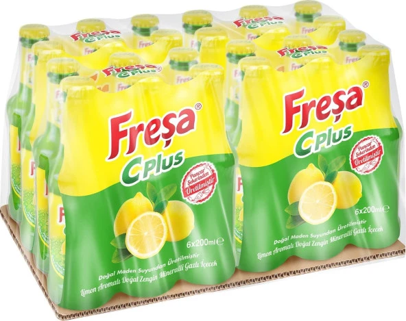 Freşa C Plus Limon Aromalı Maden Suyu 200 Ml X 24 Adet