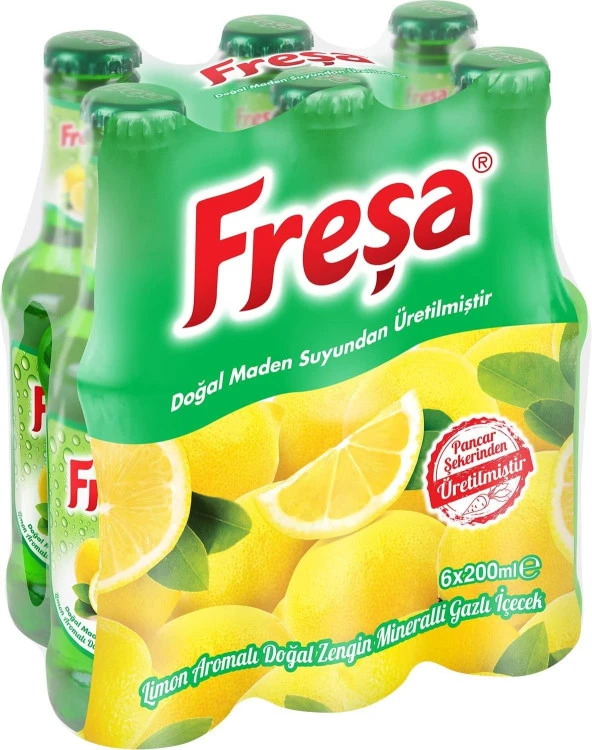 Freşa Limon Aromalı Maden Suyu 200 Ml X 6 Adet