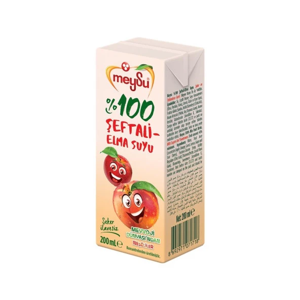 Meysu %100 Şeftali Elma Suyu 200 Ml X 27 Adet - 2