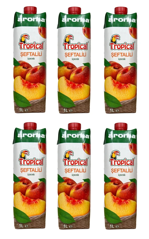 Aroma Tropical Şeftalili İçecek 1 Lt X 6 Adet