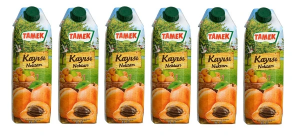 Tamek Kayısı Nektarı 1 Lt X 6 Adet