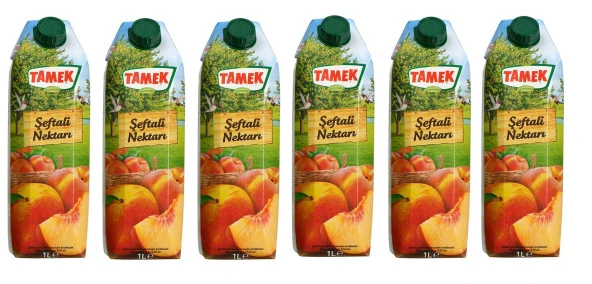 Tamek Şeftali Nektarı 1 Lt X 6 Adet