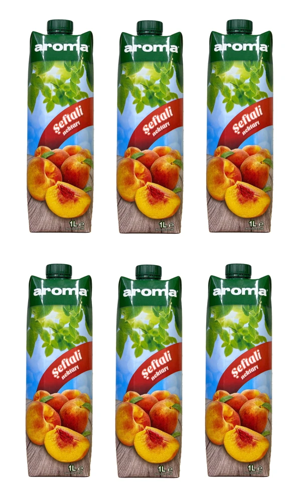 Aroma Şeftali Nektarı 1 Lt X 6 Adet