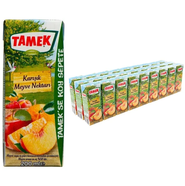 Tamek Karışık Meyve Nektarı 200 Ml X 27 Adet