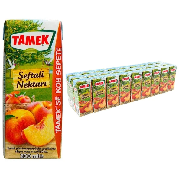 Tamek Şeftali Nektarı 200 Ml X 27 Adet