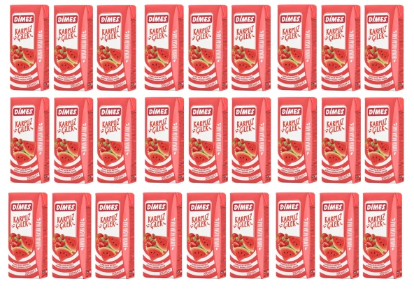Dimes Karpuz Ve Çilekli İçecek 200 Ml X 27 Adet