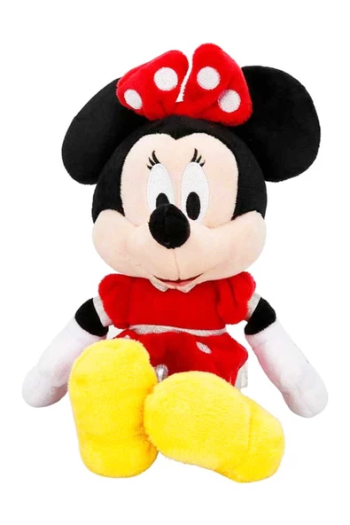 Unutulmaz Bir Hediye - Lisanslı 25 cm Minnie Kırmızı Elbiseli Peluş - 4