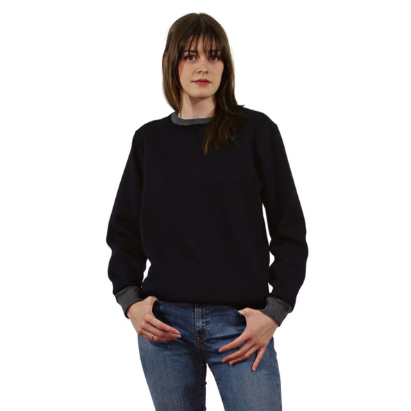 Persmont ÜBS06K Lacivert Üç İplik Sıfır Yaka Sweat  M ürün görseli