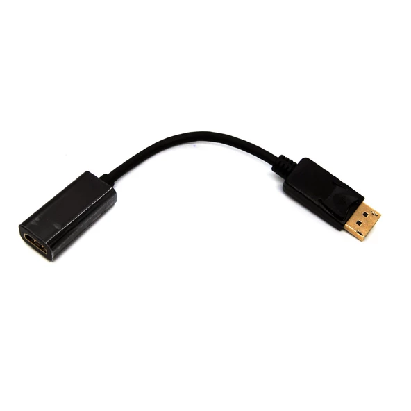 Beek DisplayPort (DP) <-> HDMI Adaptörü, DP Erkek <-> HDMI A Dişi, 1080p, Altın Kaplama, 0.15 metre<br>Beek DP M/ HDMI F,1080P,Gold 0.15M