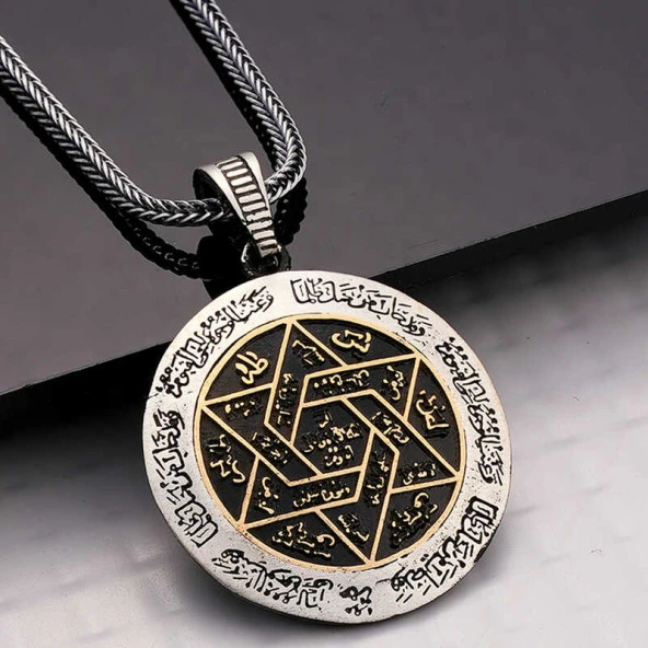 Himarry Gümüş İsmi Azam Duası Kolye - Resim 3