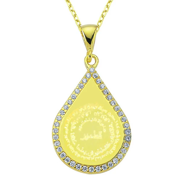 Himarry Gümüş Gold Damla Kıtmir Duası Kadın Kolye