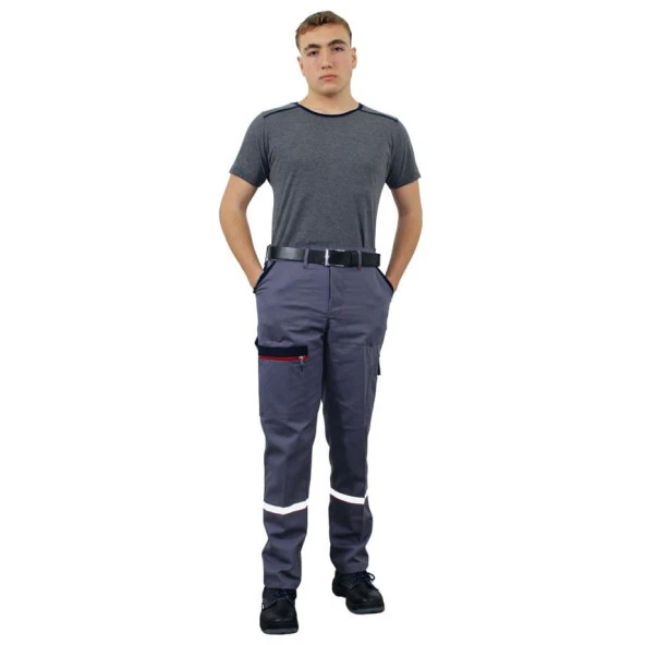 Persmont HK-PP04Y Gri Harman Karışım Plus Yazlık Pantolon  S