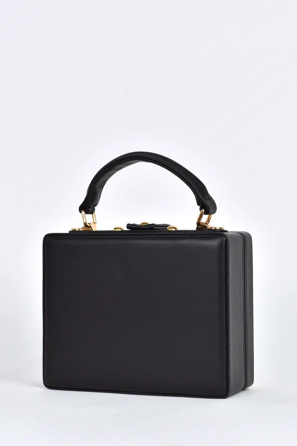 Elatae Kadın Omuz Askılı Çiçekli Taşlı Abiye Günlük El Çantası Siyah 17613 - Resim 3