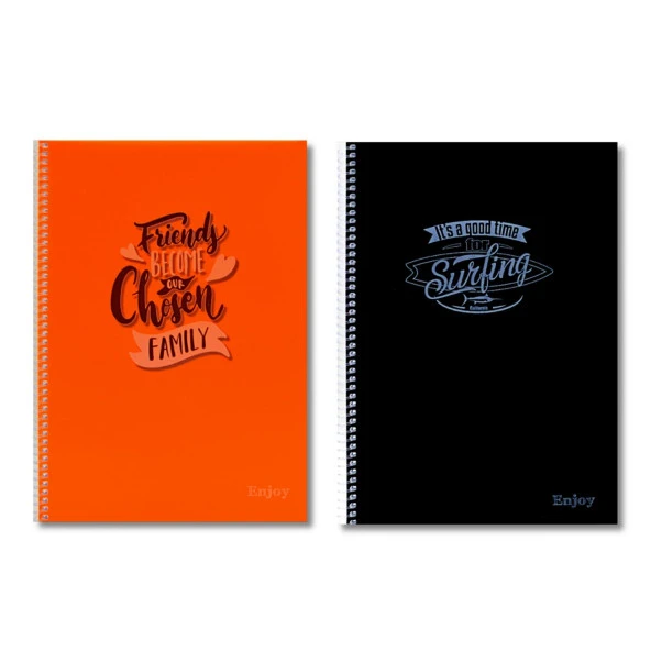 Sim Enjoy A4 96 Yaprak Plastik Kapak Spiralli Defter Çizgili - Resim 4