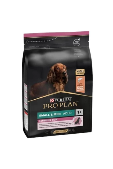 Pro Plan Sensitive Skin Small & Mini Somonlu Küçük Irk Köpek Maması 3 Kg ürün görseli 1