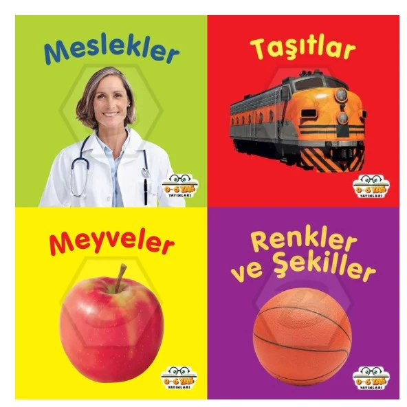 0-6 Yaş Yayınları Mini Karton Kitaplar (4 Kitap)