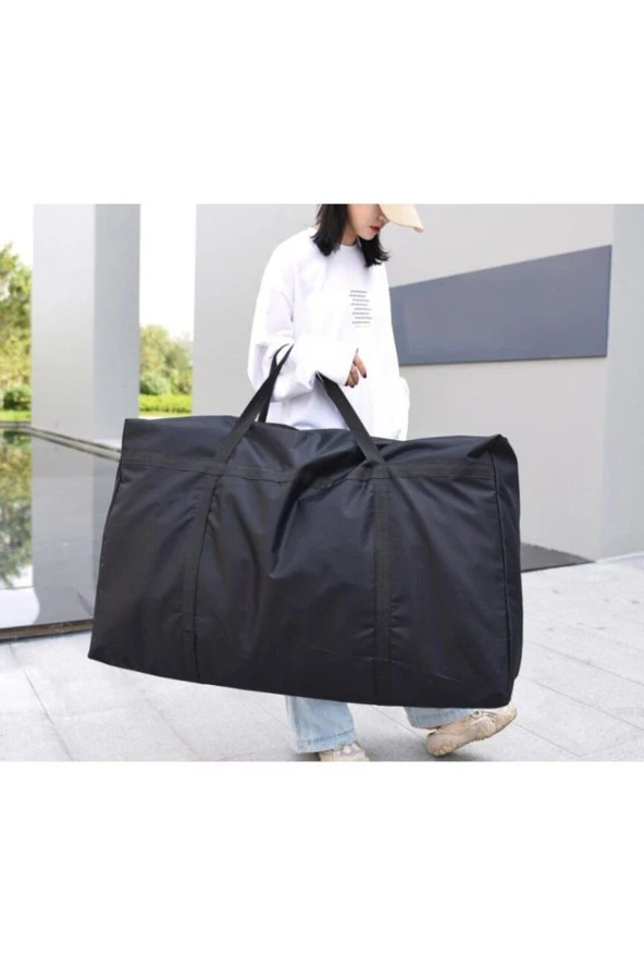 Unisex büyük kapasiteli katlanır çanta seyahat giysi saklama çanta fermuar çanta Bagaj çantası