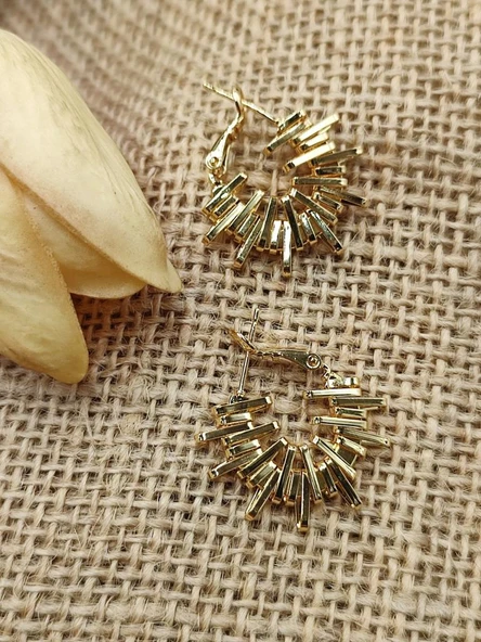 Kırçıllı Model Kadın Küpe Altın Renk - 2