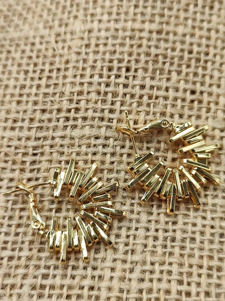 Kırçıllı Model Kadın Küpe Altın Renk - 7