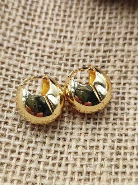 Tombul Model Kadın Küpe Altın Renk - 6