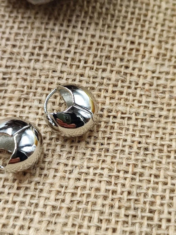 Tombul Model Kadın Küpe Beyaz Renk - 5