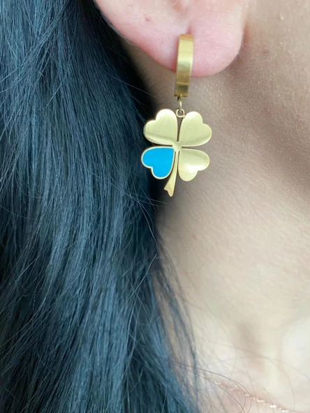 Şanslı Yonca Model Kadın Küpe - 4