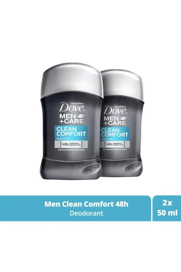 Dove Men +care Erkek Stick Deodorant Clean Comfort 50 Ml 2 Adet