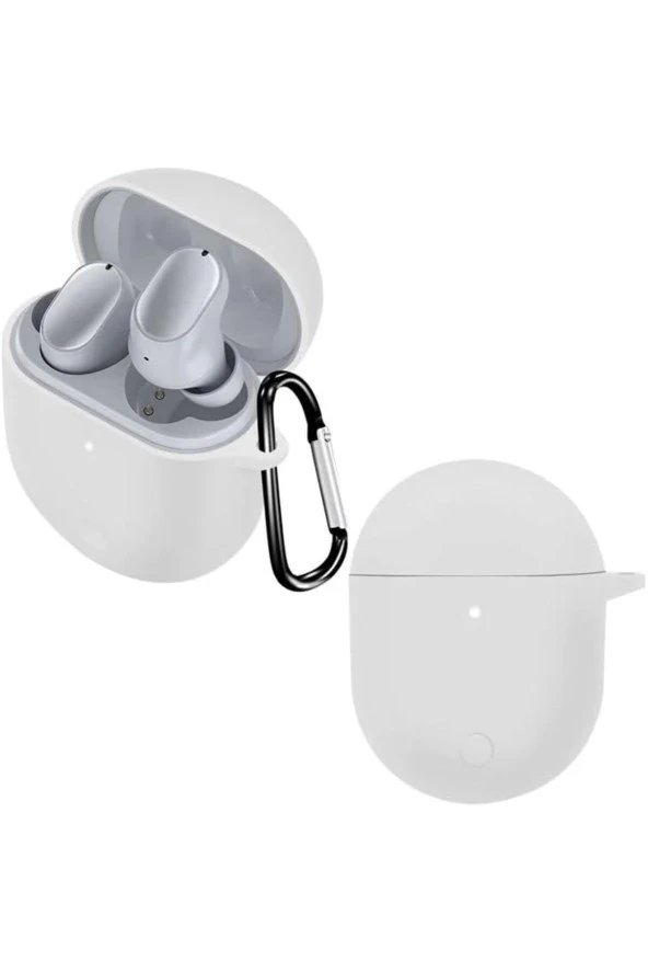 Xiaomi Redmi Buds 3 Pro ile uyumlu Kulaklık Kılıf Silikon Koruma Toz ve Kirden Koruma Gri ürün görseli