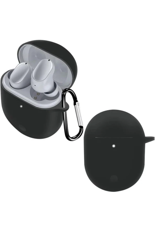 Xiaomi Redmi Buds 3 Pro ile uyumlu Kulaklık Kılıf Silikon Koruma Toz ve Kirden Koruma Siyah ürün görseli