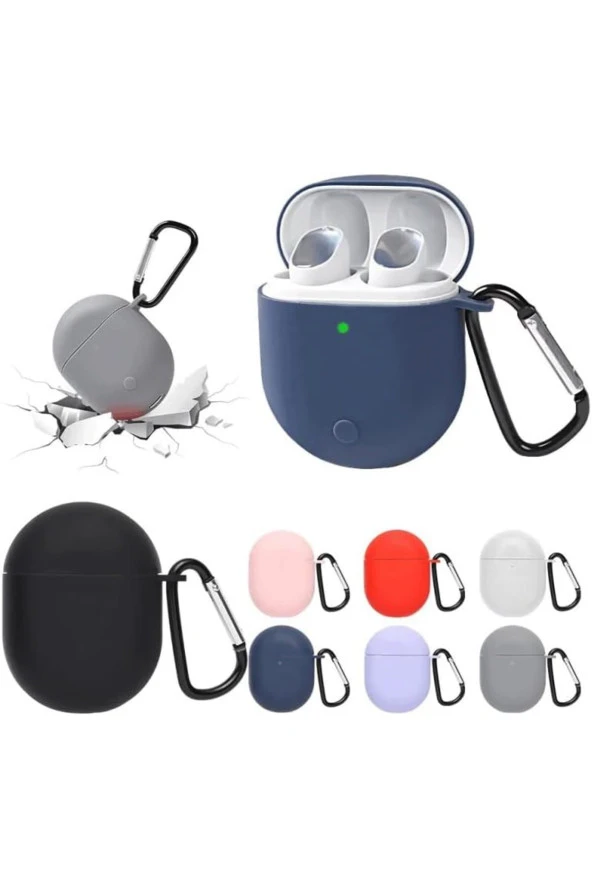 Xiaomi Redmi Buds 3 Pro ile uyumlu Kulaklık Kılıf Silikon Koruma Toz ve Kirden Koruma Pembe - Resim 4