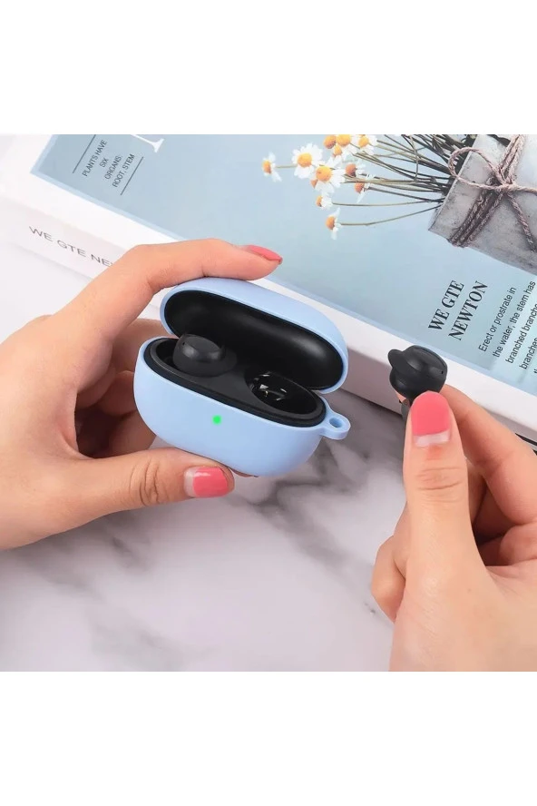 Xiaomi Redmi Buds 3 Lite ile uyumlu Kulaklık Kılıf Dayanıklı Silikon Koruyucu Toz ve Kirden Koruyan - Resim 2