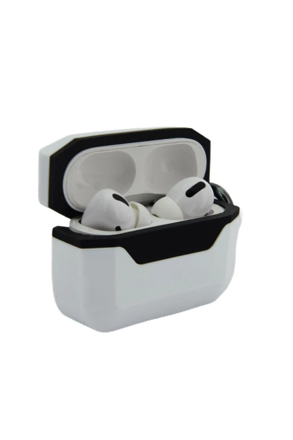 Airpods Pro 2.Nesil ile uyumlu Silikon Kılıf Double Color Chateau Toz ve Kirden Koruyan Kılıf - Resim 2