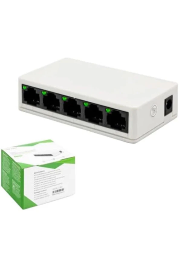Ethernet 5 Port Switch Hub Network Ağ Anahtarı 10/100MBPS LV-SW05 - Resim 2