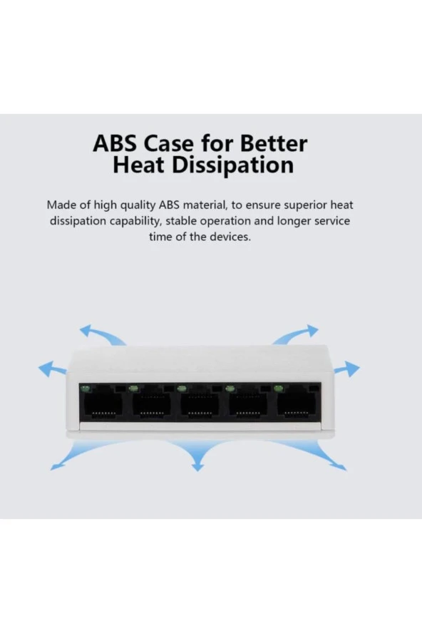 Ethernet 5 Port Switch Hub Network Ağ Anahtarı 10/100MBPS LV-SW05 - Resim 4