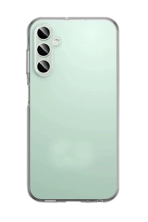 Galaxy S23 Fe Ile Uyumlu Kılıf Transparan Glasselegance Kamera Korumalı Arka Kapak Şeffaf Renk ürün görseli